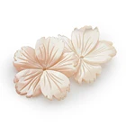 White White Flower Shape Natural Carved Mother Of Pearl Shell Gemstone