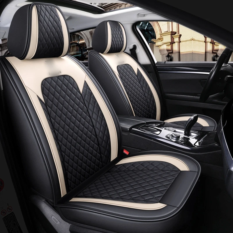 Auto accessories car seat cover universal PU leather seat protector full set
