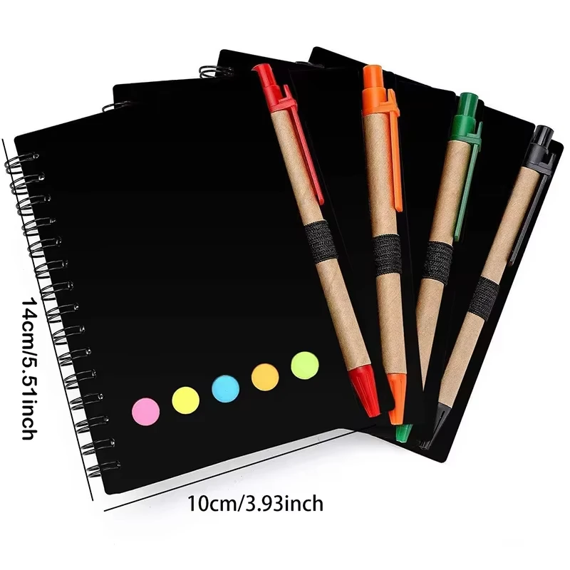 Memo Sticky Notes Flag Kraft Paper Notebook Mini Small Notebook Custom Notepads With Pen and Sticky Notes