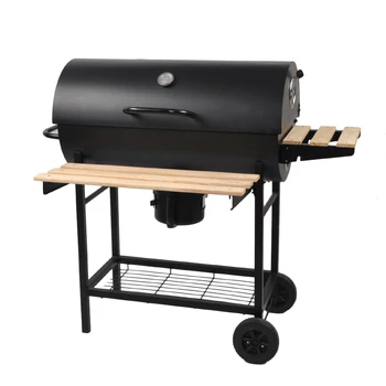 Trolley Smokeless Outdoor Barbecue Charcoal Barrel Grill