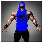 Hoodies Fashion Custom Print Workout Muscle Gym Men's Sleeveless Hoodies