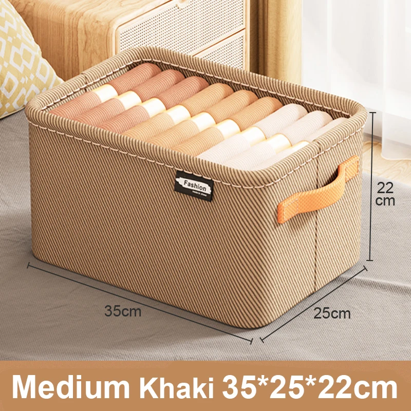 2024 Foldable Clothing Bins For Shelves Fabric Storage Boxes Foldable Underwear Drawer Organizers For Drawer