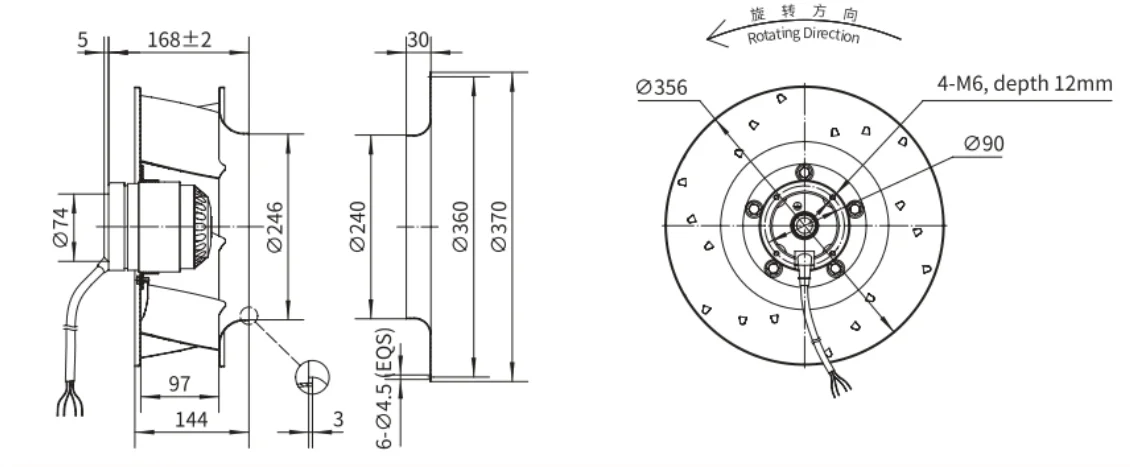 Centrifugal Fan, 355, Aluminium, 110/120V, 1600rpm - detail 18