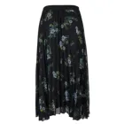 Skirt 2021 Sprint/Summer Women Floral Print Pleated Skirt Elastic Waist Mid-Length Casual Skirt