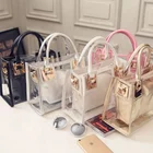 Bag Clutch Purse 2pcs MOQ Fashion Women Shoulder Bag Clear Jelly Clutch Purse Transparent Handbag