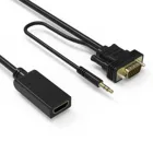 Vga Manufacture Price VGA To HDMI Adapter With 3.5mm Audio