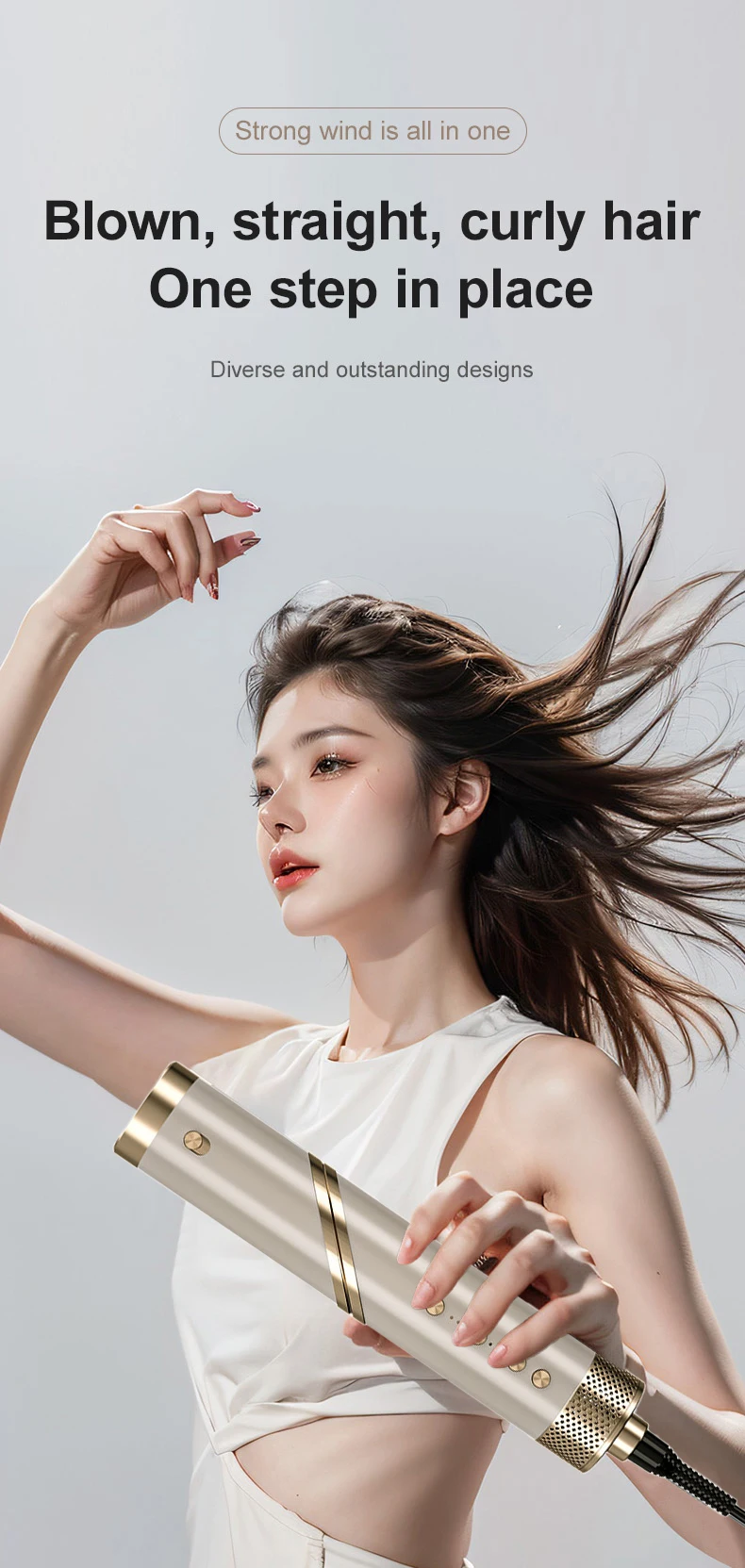 VOAUN V-2098十合一多功能吹风机造型器多功能吹风造型拉直和卷发