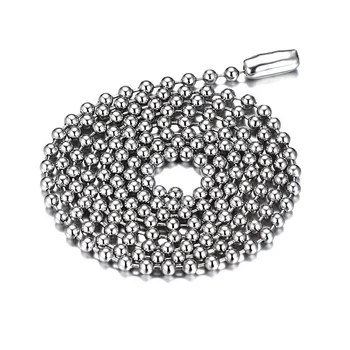 1.6-3mm 316L stainless steel bead chain fancy ball chain necklaces