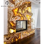 Onyx Slab Onyx Marble Slab Natural TV Background Wall Design Brown Onice Fantastico Cross Cut Marble Onyx Slab