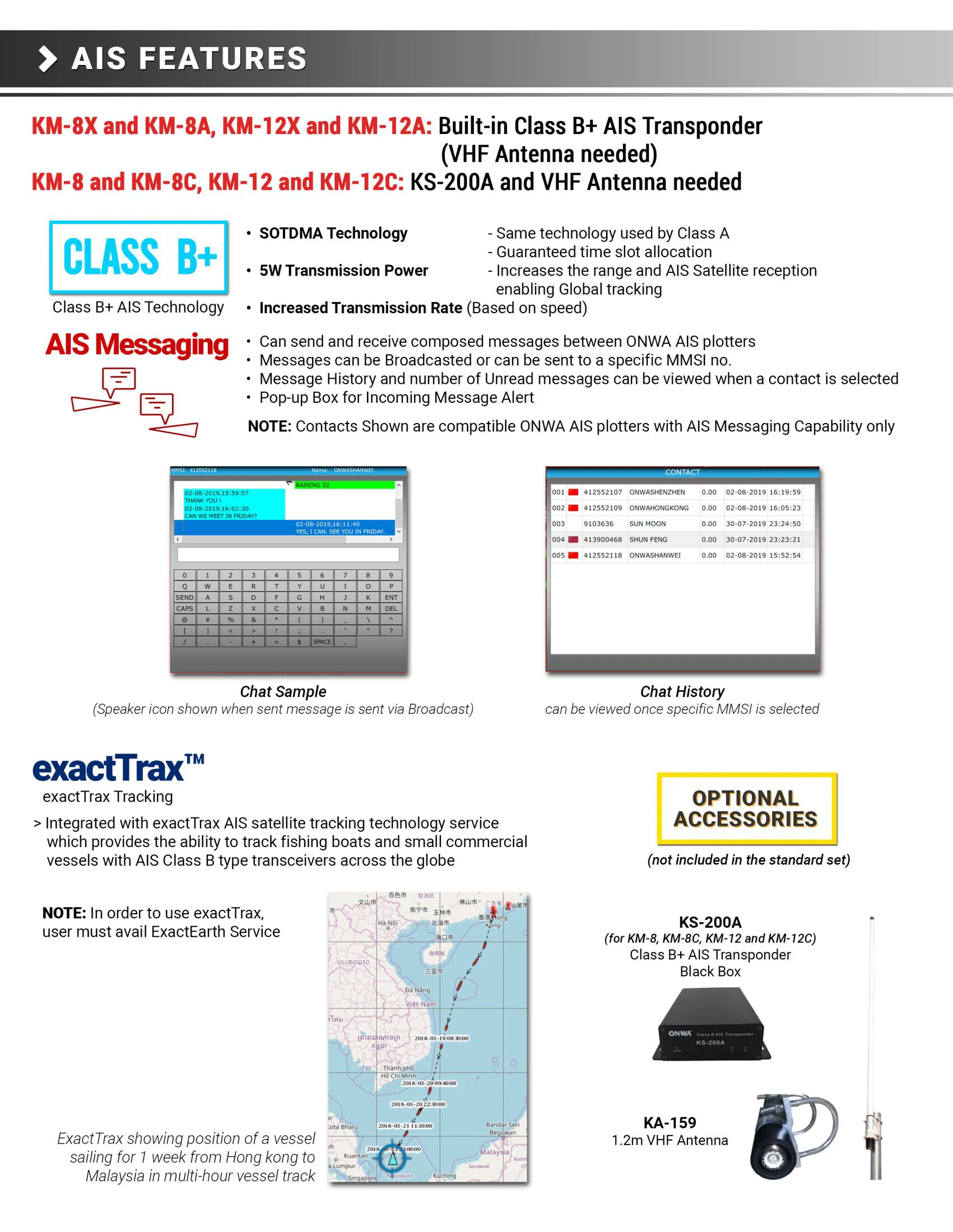 ONWA 12 inch KM-12X (New!)  5-in-1  Marine  GPS+ Chart Plotter + Class B AIS Transponder + Fish Finder +marine Radar Function