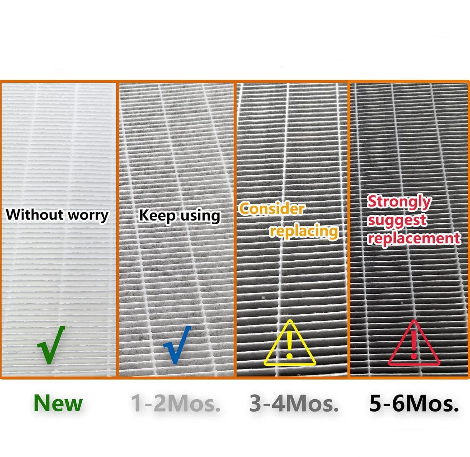 product walson hepa air purifiers filter pre filters h13 true hepa activated carbon replacement filter compatible with amway 101076ch-8