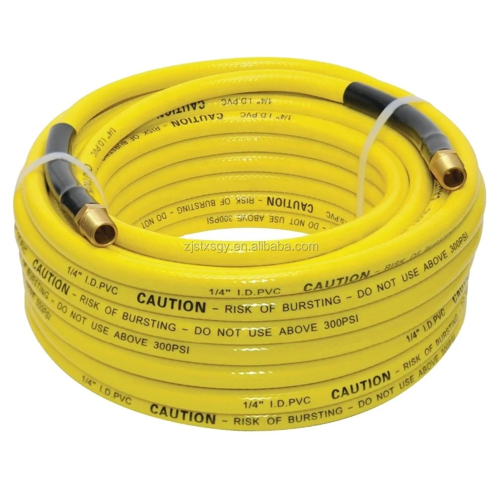MNPT Fittings 1/4 in All-Weather Flexibility Long Air Compressor Hose with Solid Brass Couplings Lightweight Blue Worth Garden 100' Air Hose 3/8 inch x 100 ft 300 PSI Heavy Duty 