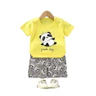 Children Cheap Cute Summer Children Clothes 100% Cotton Short Sleeve Girl Suit