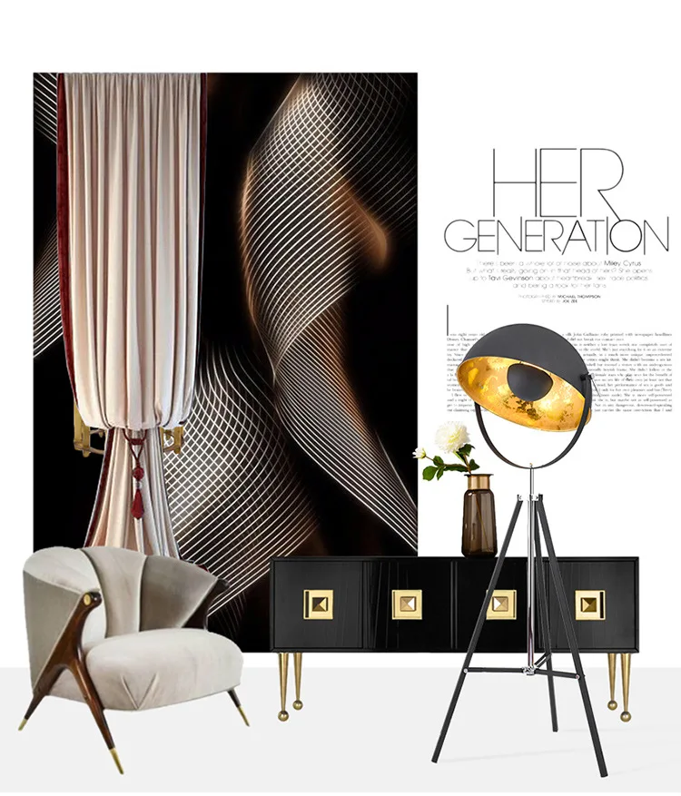 semicircle modern tripod stand lamp living room office hotel light led floor lamps