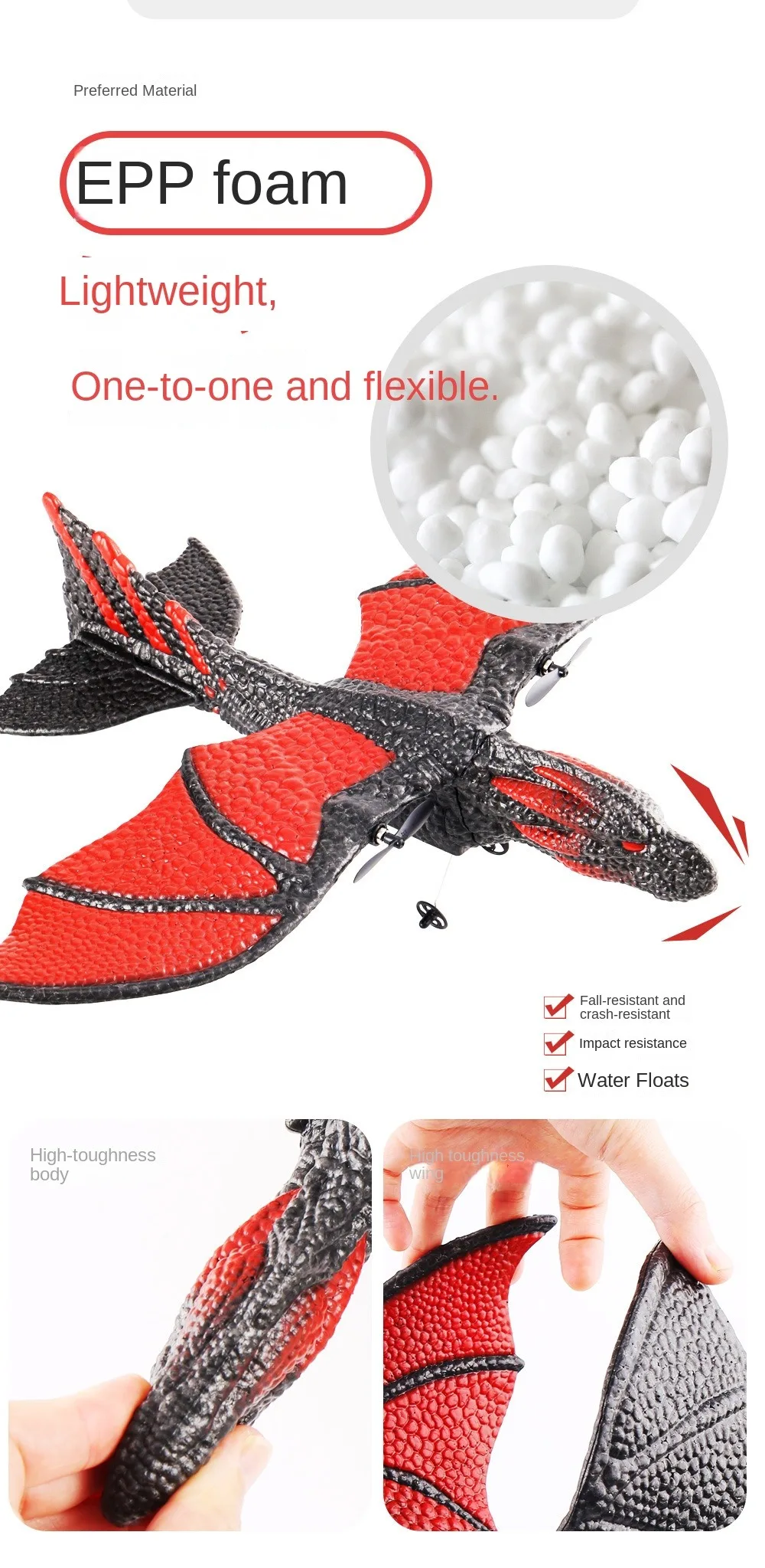 Flying Dinosaur Glider - Set Di 4 Aliante Giocattolo A Forma Di Pterodattilo E Rhamphorhynchus