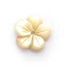 Flower Earrings Mother Of Pearl Hand Carved Flower Shell Earrings For DIY Jewelry
