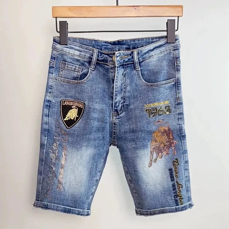 Wholesale high quality men's ripped denim shorts Casual denim shorts Summer shorts with pockets