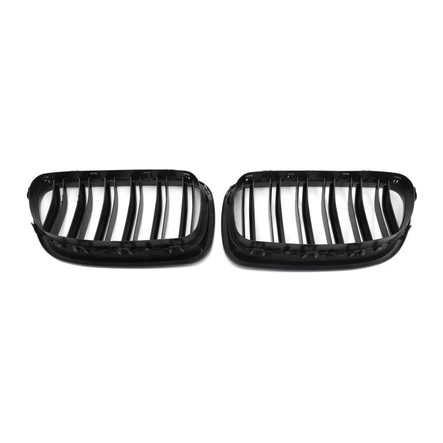 product tiypeor car led lighting front grille 2 slat front grille carbon look glossy black mesh grille for bmw 5 series f10 2010 2017-5