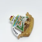 Souvenir Gift Wholesale Cheap Albania Views Building 3D Hand Make Resin Tourist Souvenir Fridge Magnetir Gift