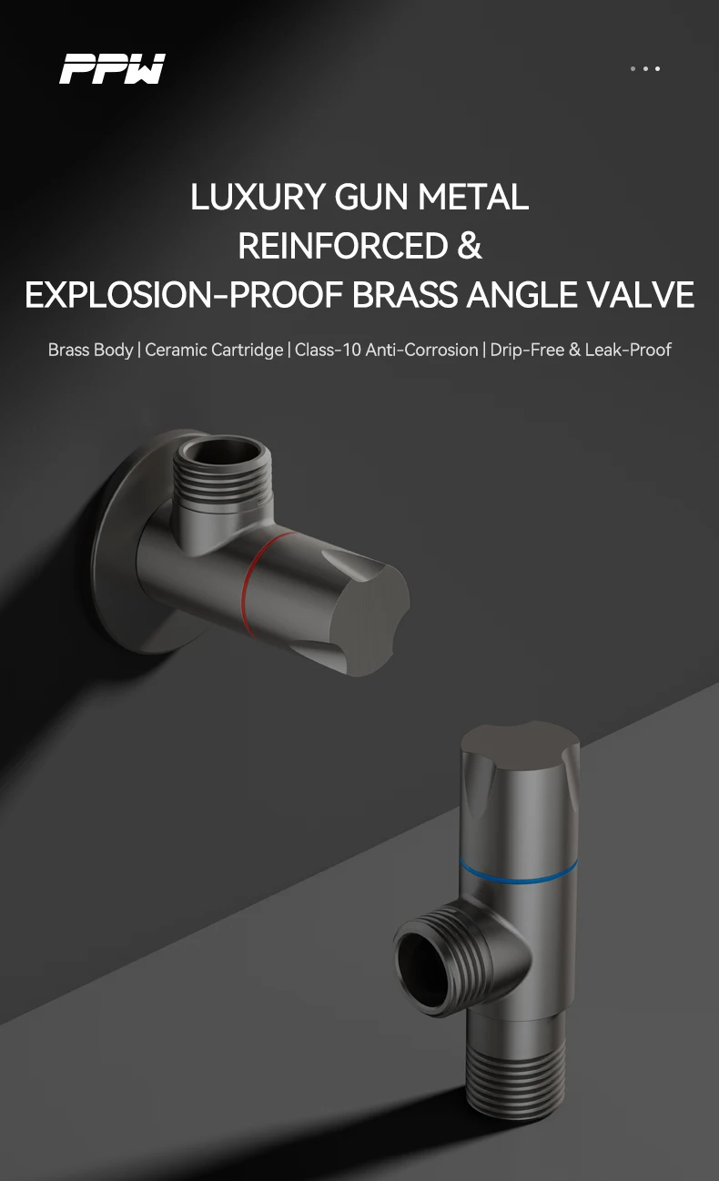 Gunmetal Brass Leak-proof Explosion-proof Large Flow Angle Valve Hot and Cold Universal Toilet Water Heater Angle Valve supplier