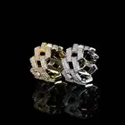 Wedding Diamond Customized Stainless Steel Wedding Vs Diamond Cuban Ring Cubic Zirconia Chain Bling Hip Hop