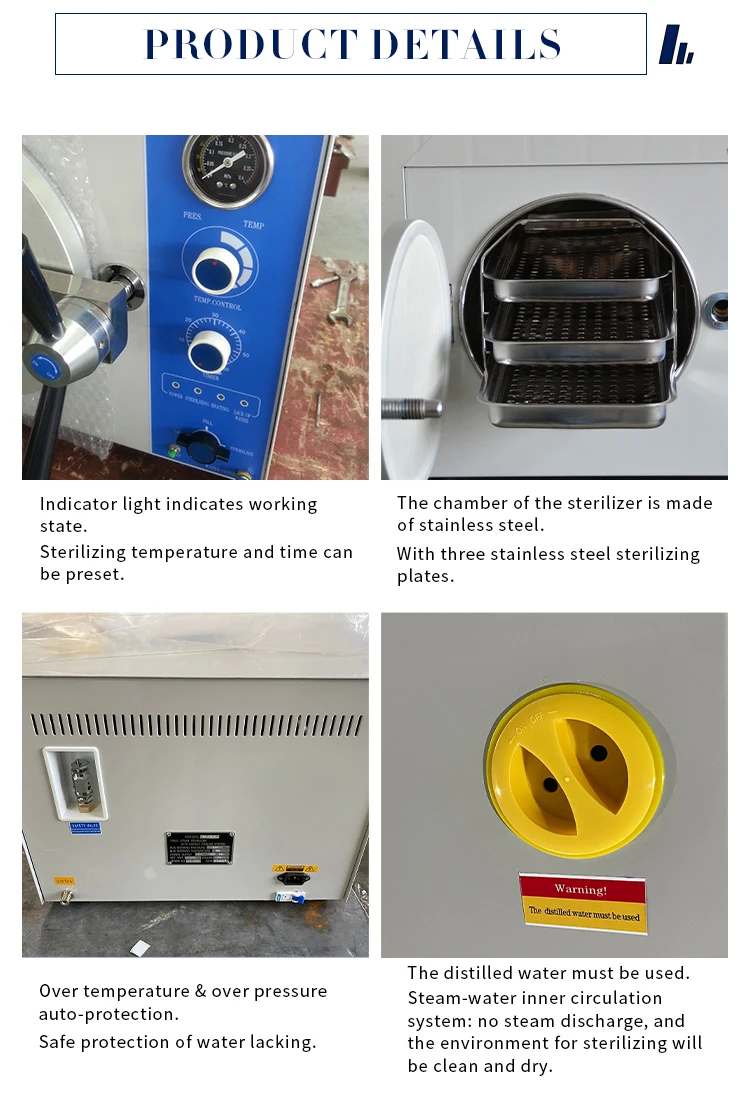 hospital equipment pharmaceutical medical devices dental clinic instruments class b vacuum steam sterilizer autoclave