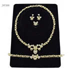 Jewelry JHT200 18K Gold-plated Diamond Heart Cute Mickey Set Of Jewelry