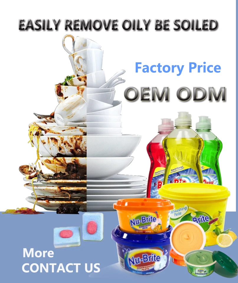 OEM Logo Solid Lemon Perfume Dishwashing Detergent Paste Good Quality Strong Kitchen Cleaner Made China Disposable Factory factory