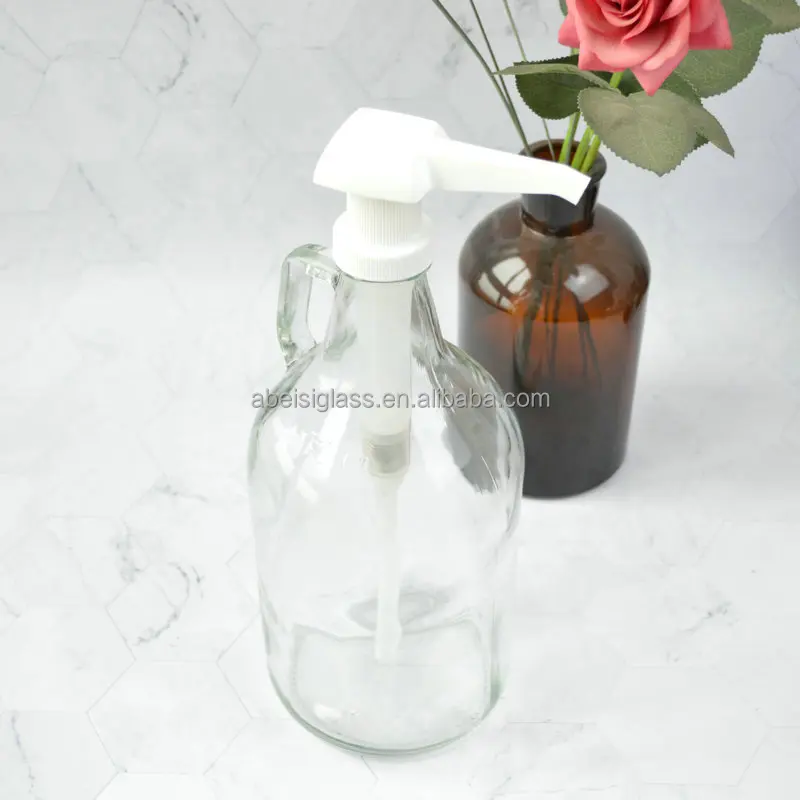 1/2 Gallon Clear Glass Beer Growler With Polyseal caps-set of 4 Reusable 