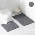 Rug Bath Bath Rugs Set 2 Pieces Shaggy Chenille Shower Toilet Rug Bath Mat Bathroom Rug Set