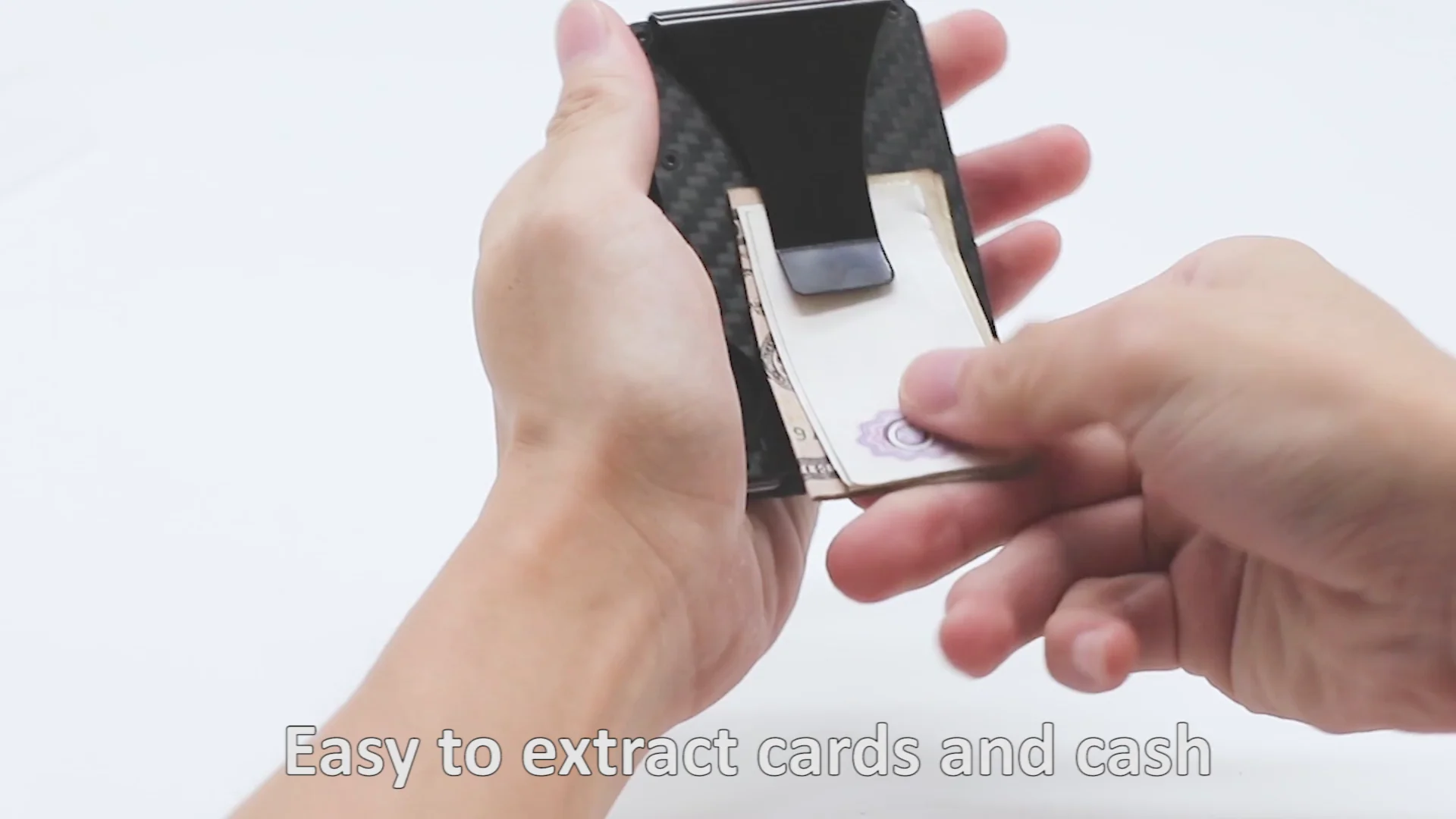 Ultra Slim Minimalist Carbon Fiber Card Holder Wallet For Men Rfid