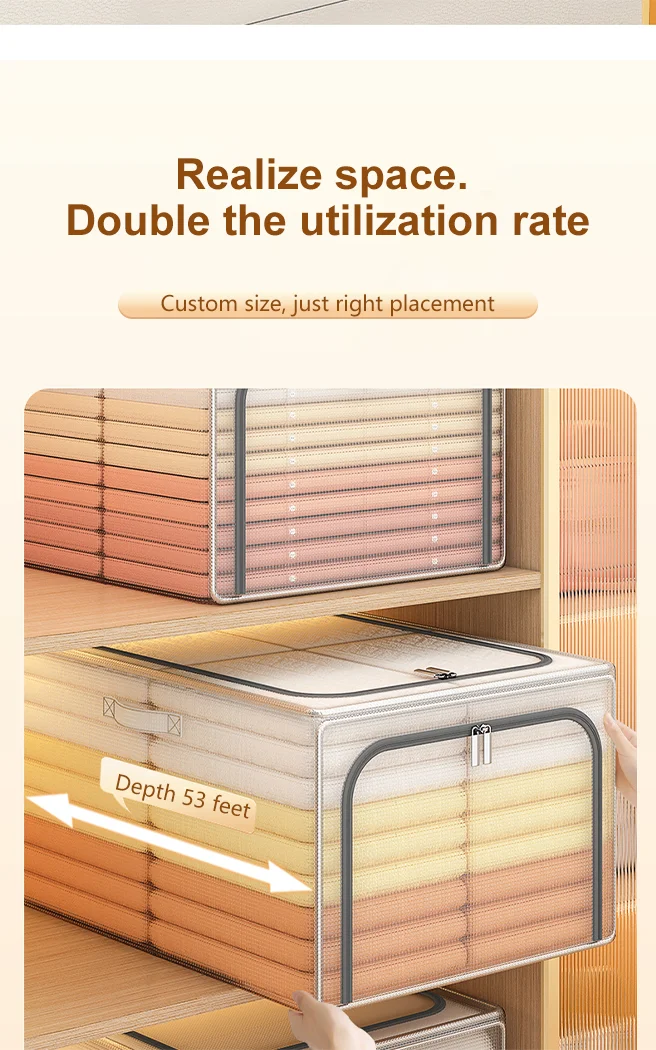 Foldable PVC Clothing Organizer with 20-35L Capacity Over 10kg Load Durable & Waterproof for Modern Home Storage Box factory