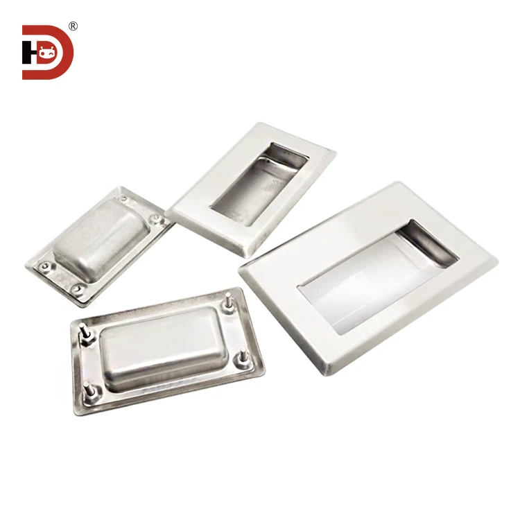 Industrial Handle Buckle Drawer Cabinet Concealed 304 Stainless Steel Handle Embedded Cabinet Concealed Handle supplier