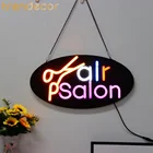 Chain Led Lights Trendecor New Design Indoor Metal Hang Chain Colorful Neon Strip LED Plastic Board Neon Sign Lights