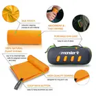 Sports Towel 4Monster Portable Quick Dry EVA Case Microfibre Gym Sports Towel With Zipper