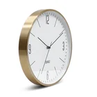 12 Inch Round Elegant Home Decoration Silver Aluminum Wall Clock Home Decoration Gold Custom Modern Clocks