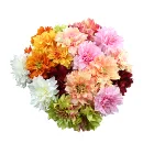 Chrysanthemum Wholesale Spherical Chrysanthemum Dali Flower Dahlia Silk Artificial Flowers For Home Decorations