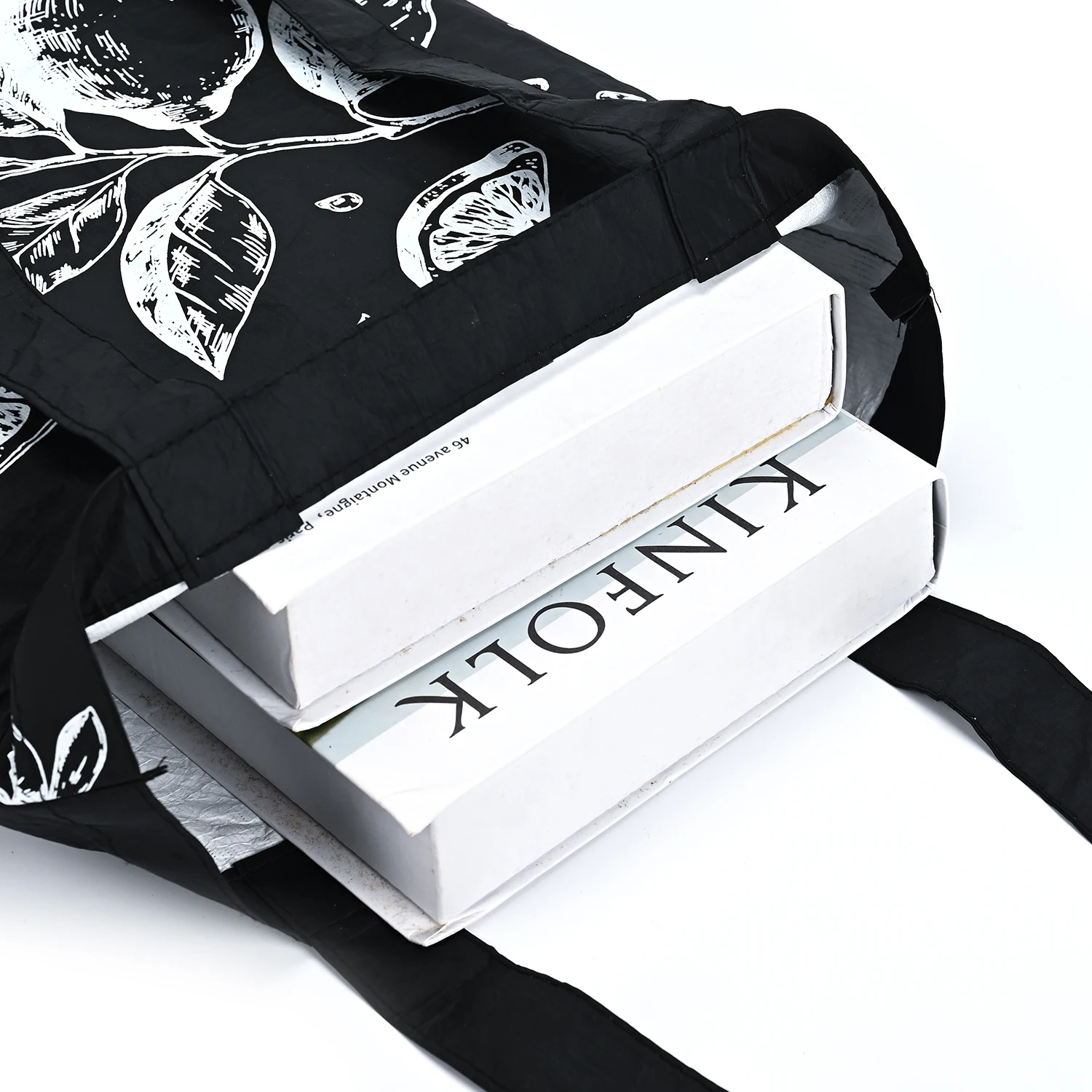 China Factory Custom Tyvek Foldable Reusable Waterproof Tyvek Shopping Bag Folding Shopping Bags Foldable details