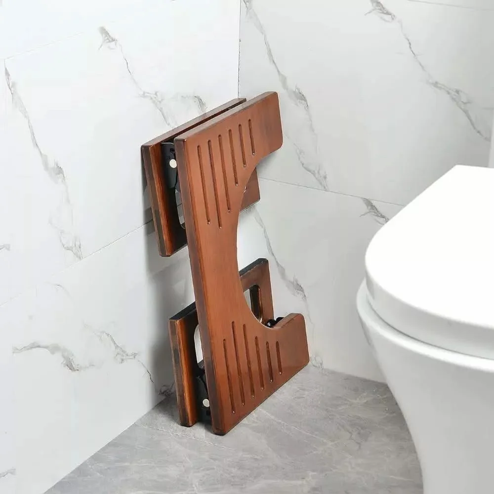 product wooden toilet stool foldable toilet foot stool ergonomic adjustable height potty step stool footrest for household bathroom use-8