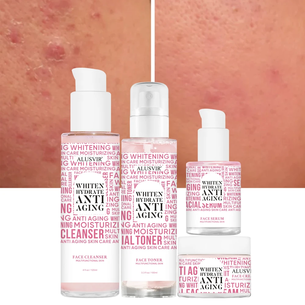 Skin Care Private Label Organic Skin Care Whitening Anti Aging Hydrating Anti Acne Face Serum Facial Cream Skincare Set (New)