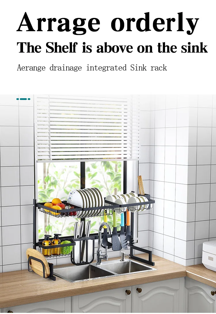 Factory Custom Standing Type Dish Drying Rack Stainless Steel Kitchen Tableware Rack for Cleaning and plate Use Customizable