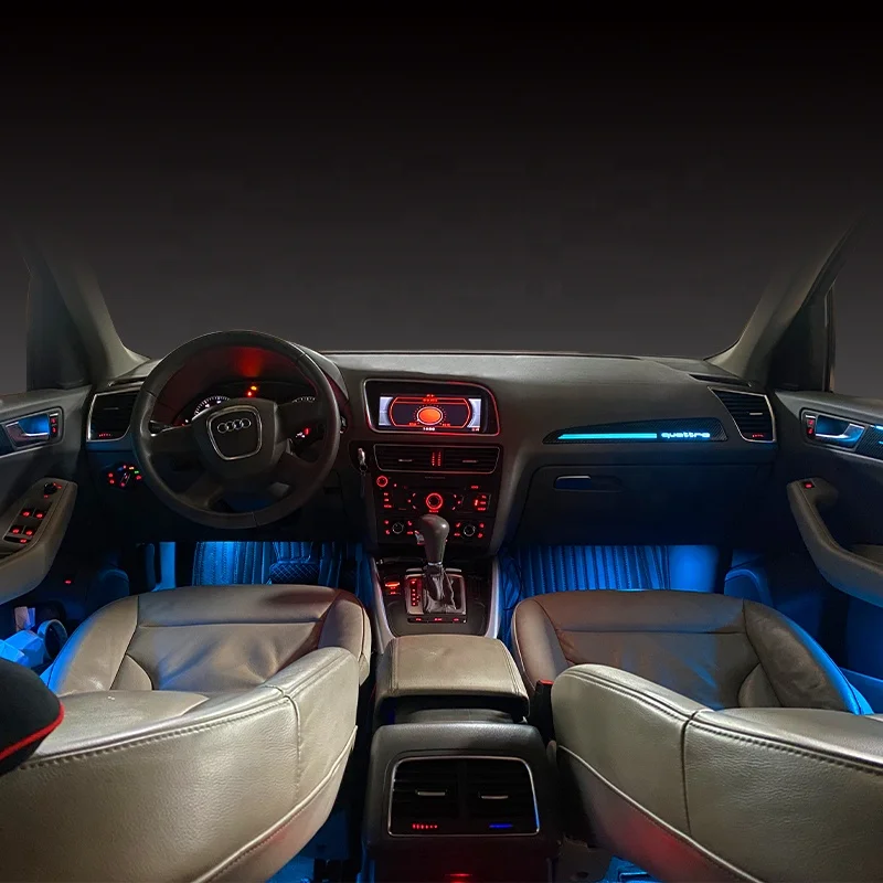 Creative Carbon Fiber Rgb Colors Auto Interior Decoration Led Lighting  System Car Atmosphere Light Kit For Audi A4 /q5/q3 - Buy For Audi A4 B8  Ambient Light Interior Decoration For Audi Q3/q5 Ambient