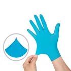 Hot Selling Kitchen Cleaning Disposable Blue Nitrile Blend Vinyl Guantes Wear-Resistant Nitile Synthetic Glov
