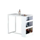 Bar Table Bar Wood Hot Sale Modern Simple Home Restaurant Hotel White Color Tall Wooden Table Bar Wood