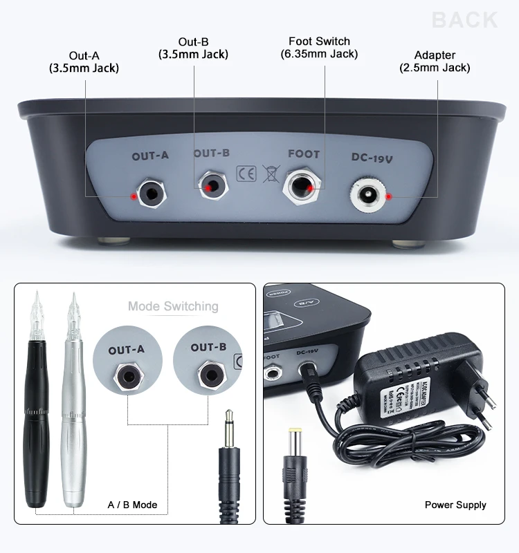 Biomaser P300 Permanent Makeup Machine Rotary Pen Tatoo Machine Kit