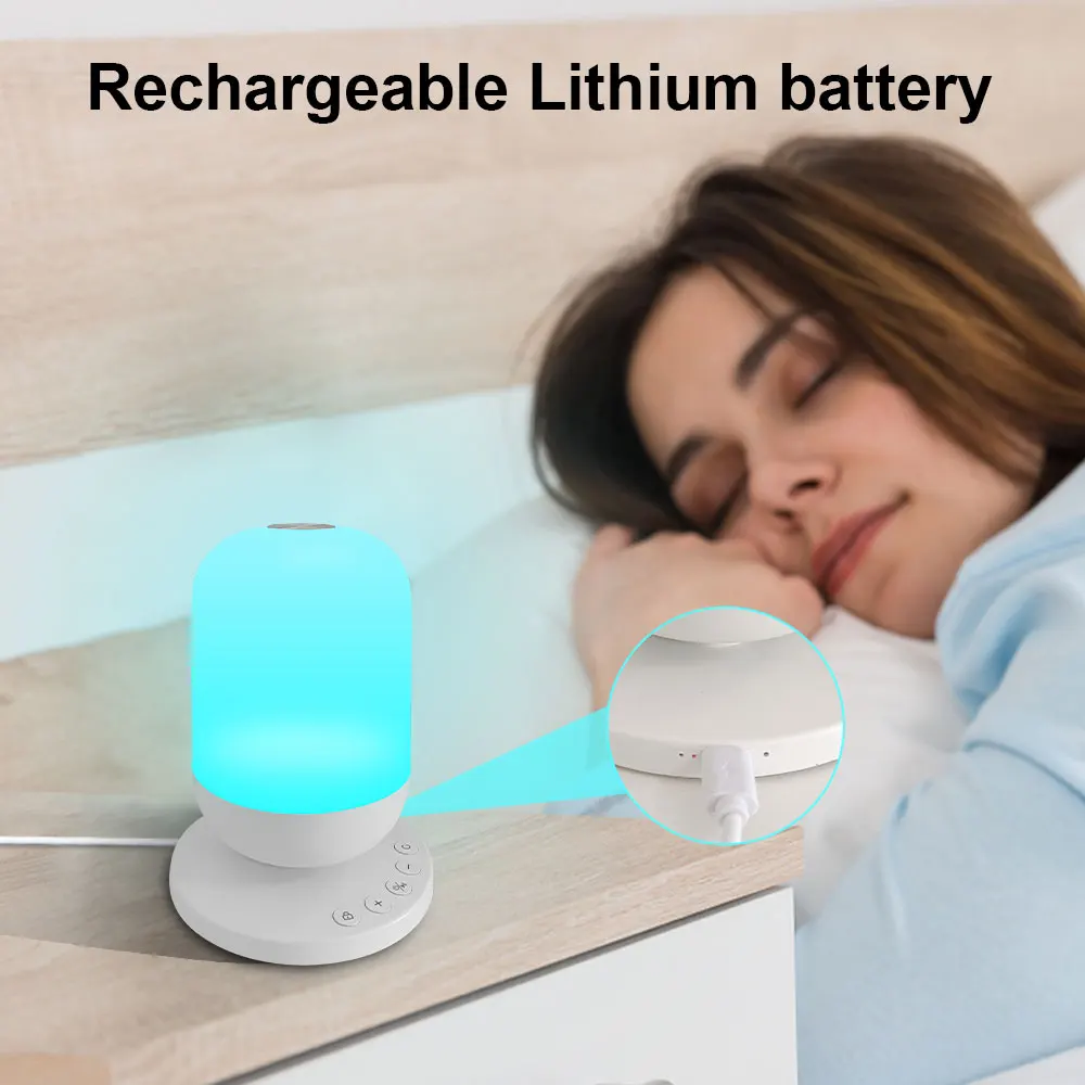 APP Control Portable Mini White Noise Sleep Helping Machine Pink Noise Maker Rechargeable White Noise Sound Machine for Baby manufacture