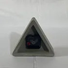 Mini Triangle Cement Table Clock With Brass Clock Handle For Wholesale For Home Decor And Office Set