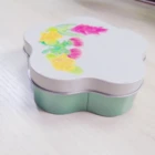 Tin Packaging Tin Beautiful Flower Printing Pentacle Shape Boxes Cookie Tin Box Packaging