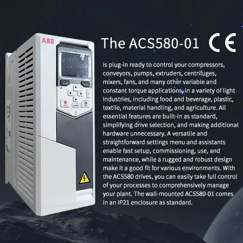 High-Performance ABB drives ACS580 VFD Controller 0.75KW-500KW 380V AC Drive Discounted Three Phase Frequency Converter