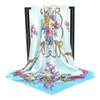 Silk Square Wholesale Pure Silk Custom Printing Square Scarves Fashion Design Silk Scarfs For Women Stylish